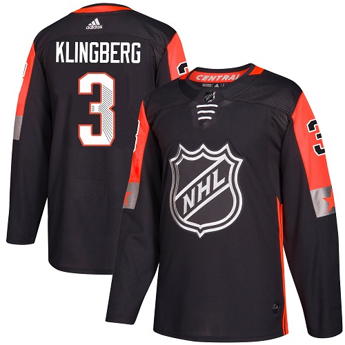 Adidas Stars #3 John Klingberg Black 2018 All-Star Central Division Authentic Stitched NHL Jersey